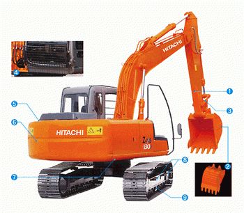 Гусеничный экскаватор Hitachi ZX130H