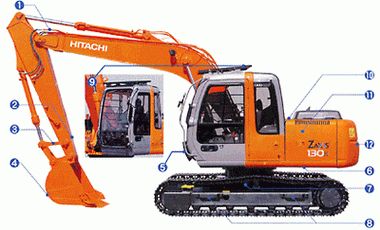 Гусеничный экскаватор Hitachi ZX130K